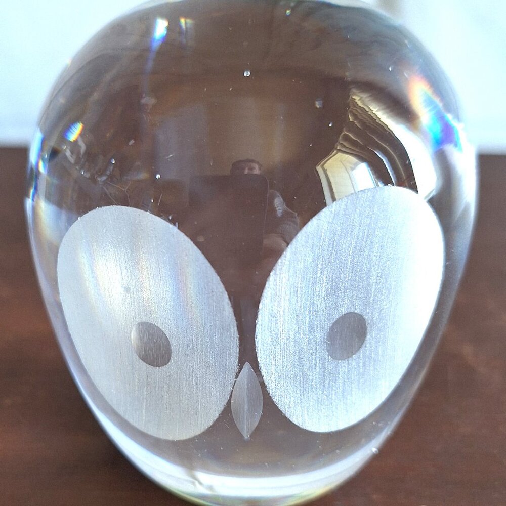 Clear Crystal Small MCM Owl - 3.5"